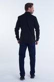 Long Sleeved Solid Polo Shirt - Cellini