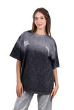 Tie Dye Comfy Round Neck T-Shirt - White Rabbit