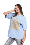 Slip On Oversized Round T-Shirt  - White Rabbit