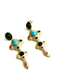 Multi Stones Earrings - Trio Earrings