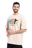 "Hey!" Printed Short Sleeves T-Shirt - White Rabbit
