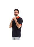 Pique Bi-Tone Half Sleeves Polo T-Shirt (7316) - Pavone