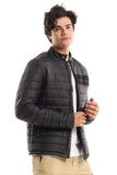 Quilted Band Neck Waterproof Jacket (1406) - White Rabbit