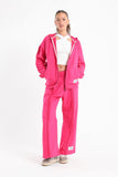 Hot Pink Chill Oversized Zip Up Set  - Fit Freak