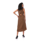 Sleeveless Midi Dress With Elastic Waist Cut - Merch