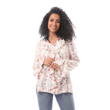 Viscose Blouse Printed With Cranes - Merch