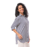 Wide Blouse With Thin Stripes - Merch