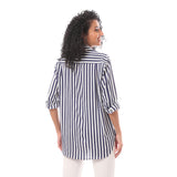 Wide Blouse With Thin Stripes - Merch