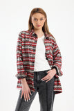 Red Retro Print Overshirt - Fit Freak