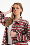 Red Retro Print Overshirt - Fit Freak