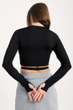 Tie Waist Long Sleeve Top (38251) - Fit Freak