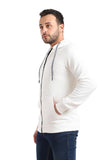 Ribbed Comfy Zip Through Hoodie (402) - White Rabbit