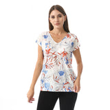 Half Sleeves Floral Top - Merch