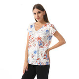 Half Sleeves Floral Top - Merch