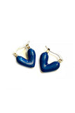 Royal Blue Heart Earrings - Trio Earrings