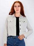 Kava Women White Jacket Jeans (4086)