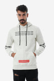 Hooded Neck Kangaroo Pocket Hoodie (107) - White Rabbit