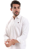 Front Textured Men Shirt (2050) - White Rabbit