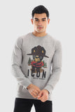 Round Neck Printed Sweatshirt (117) - White Rabbit