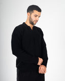 Knitted Tricot Pullover - V Y C