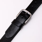 Textured Leather Buckled Belt - White Rabbit