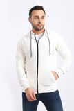 Ribbed Comfy Zip Through Hoodie (402) - White Rabbit