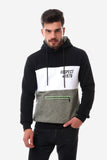 Tri-Tone Hoodie With Zipper Pocket (132) - White Rabbit