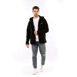 Ribbed Cuffs & Hem Hooded  Jacket - White Rabbit