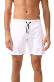 Side Pockets Plain Swim Shorts - White Rabbit