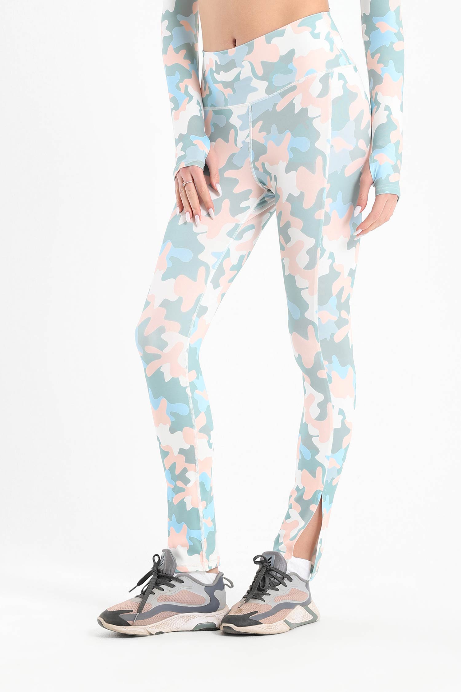 Colored Camo Slit Printed Leggings - Fit Freak – MITCHA