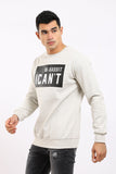 Front Print Round Neck Sweatshirt (302) - White Rabbit