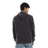 Pattern Hoodie With Front Pocket  - Pavone