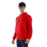 Pattern Hoodie With Front Pocket  - Pavone