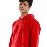 Pattern Hoodie With Front Pocket  - Pavone