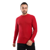 Burgundy Ribbed Long Sleeves Sweatshirt - Pavone