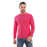 Fuchsia Ribbed Long Sleeves Sweatshirt - Pavone