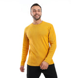 Mustard Ribbed Long Sleeves Sweatshirt - Pavone