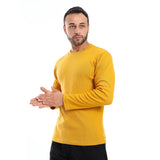 Mustard Ribbed Long Sleeves Sweatshirt - Pavone