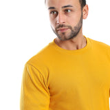 Mustard Ribbed Long Sleeves Sweatshirt - Pavone