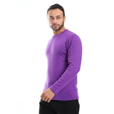 Ribbed Long Sleeves Lightweight Sweatshirt - Pavone