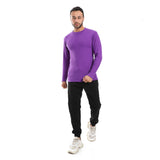 Ribbed Long Sleeves Lightweight Sweatshirt - Pavone