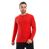 Red Ribbed Long Sleeves Sweatshirt - Pavone