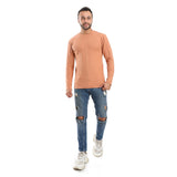 Simon Ribbed Long Sleeves Sweatshirt - Pavone