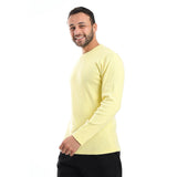 Yellow Ribbed Long Sleeves Sweatshirt - Pavone