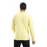 Yellow Ribbed Long Sleeves Sweatshirt - Pavone