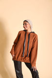 Two-Tone Oversized Hoodie (W556) - Just4Women