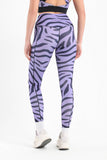 Purple Zebra Printed Leggings - Fit Freak