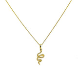 Snake With Sparkling Gems Necklace  - Fluffy