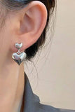 Heart Modern Dangling Earrings - Fluffy