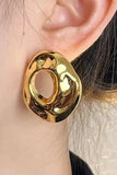 Luxury With Hollow Circular Earrings - Fluffy